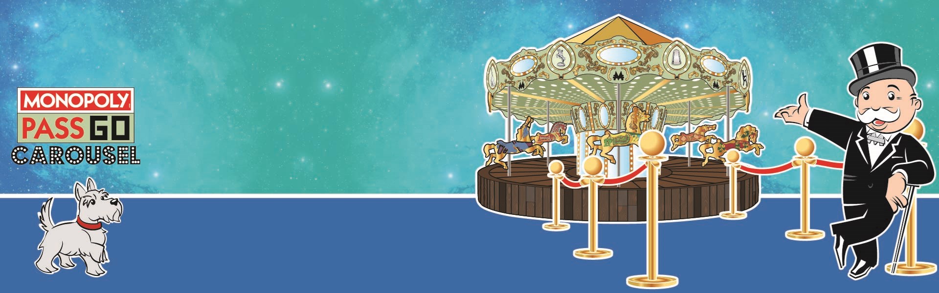 Opening Soon New Ride Feature: Monopoloy Pass Go Carousel