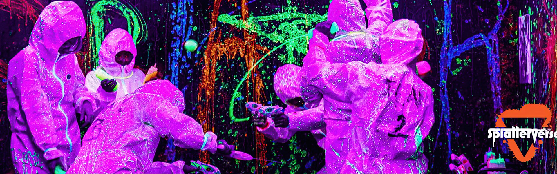 Get your canvas, paint in the dark. Then use your excess paint in a battle like no other.  Adrenaline Meets Art. Get Messy.